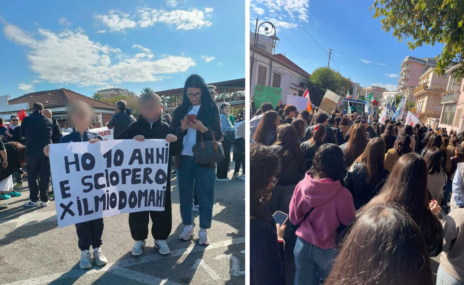 Crotone, sciopero carovita: tanti giovani, poca gente comune -FOTO-